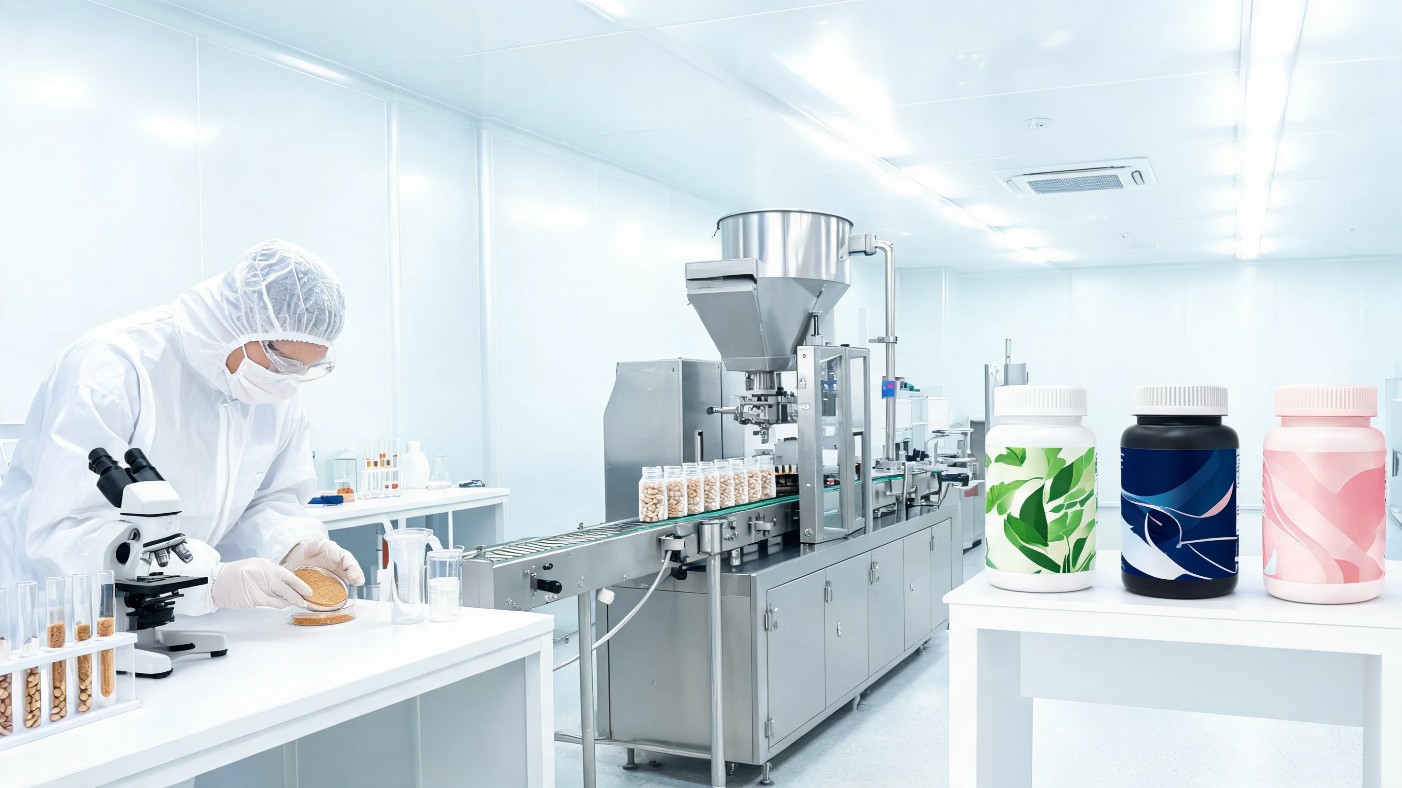 What can be customized in supplement packaging? facility and production context